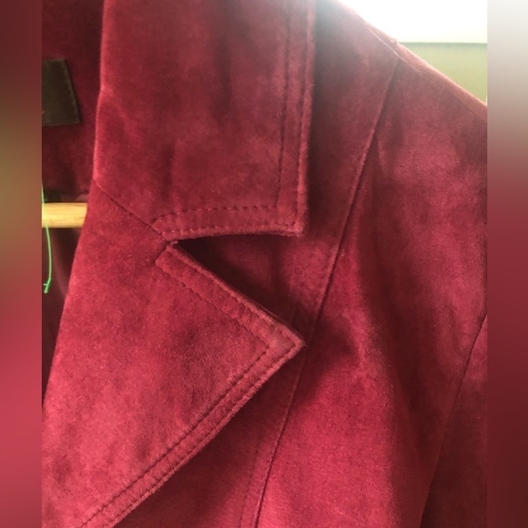 DANIER suede leather burgundy jacket - Picture 4 of 4